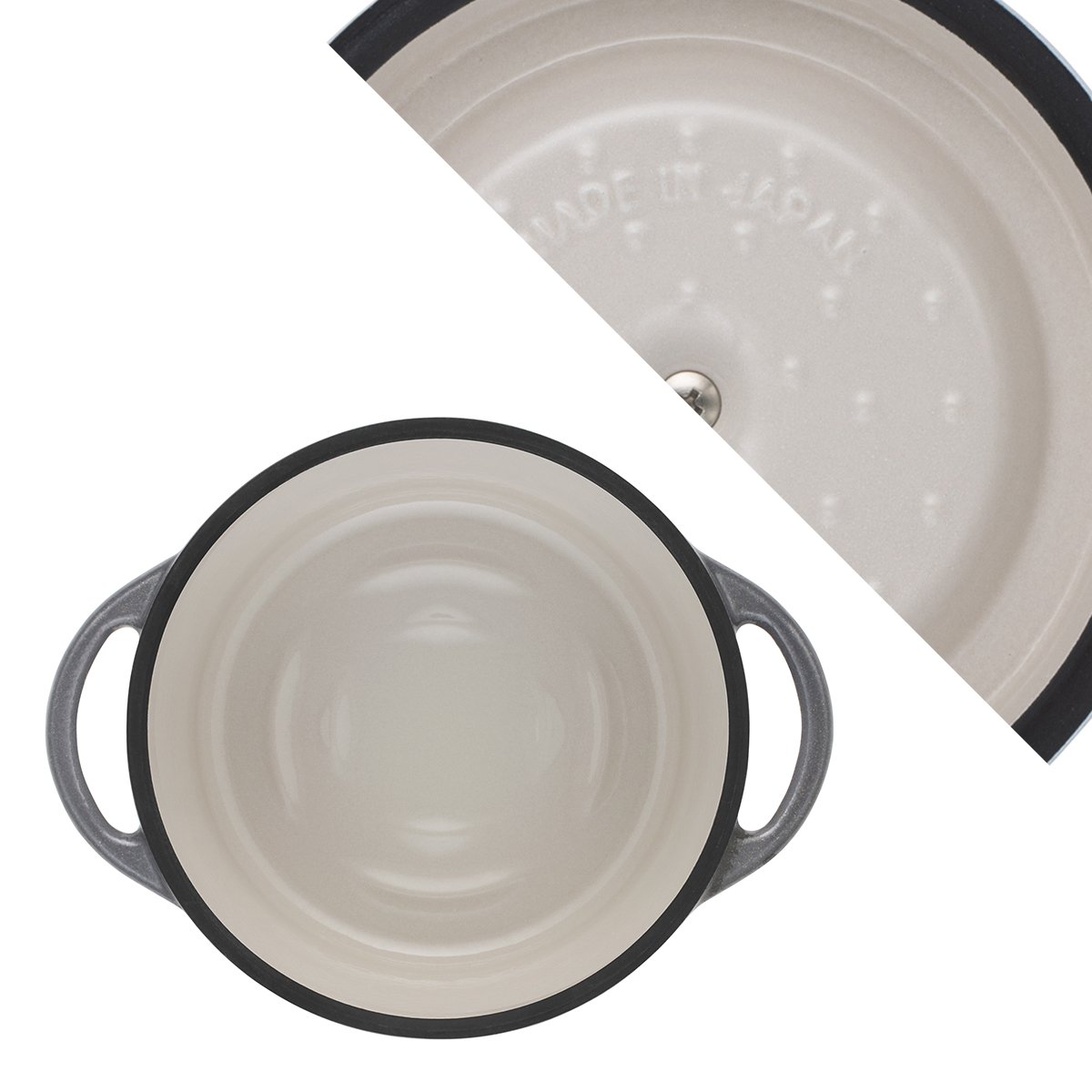 Amazon.co.jp: バーミキュラ 鋳物ホーロー鍋 14cm パールグレー 無水